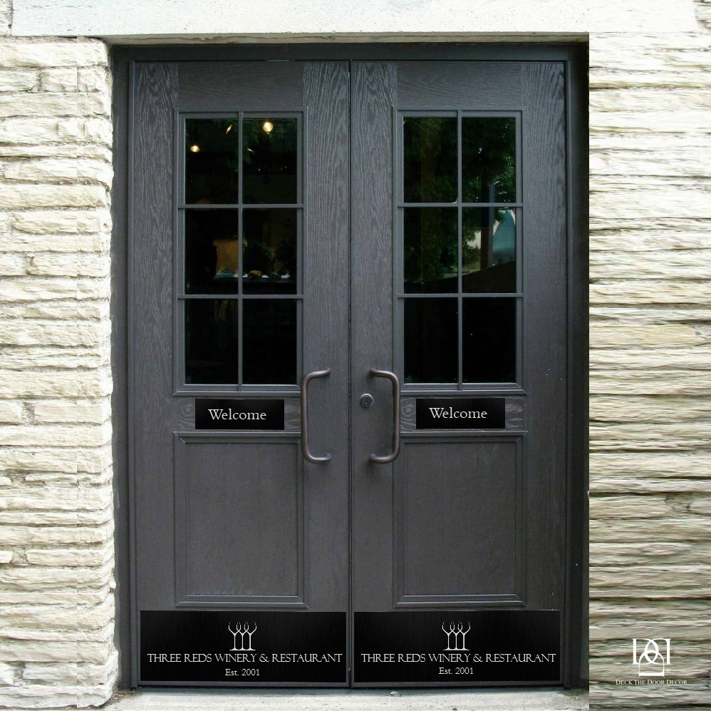 Custom Engraved Door Kick Plate with Business Logo – Commercial Grade