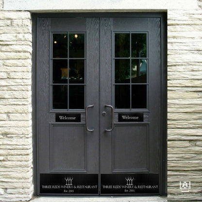 Custom Engraved Door Kick Plate with Business Logo – Commercial Grade