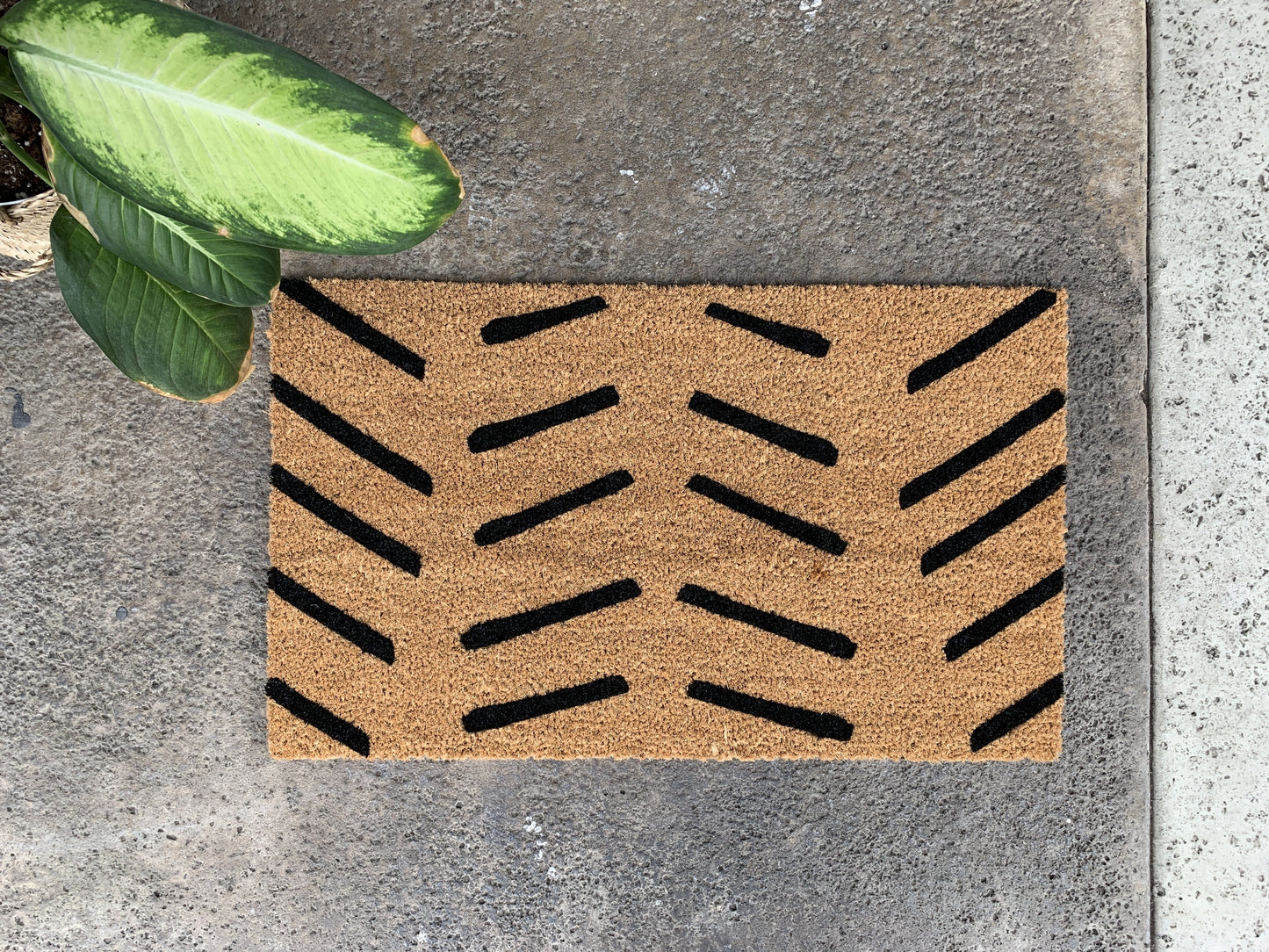 Modern Stripes Boho Outdoor Doormat