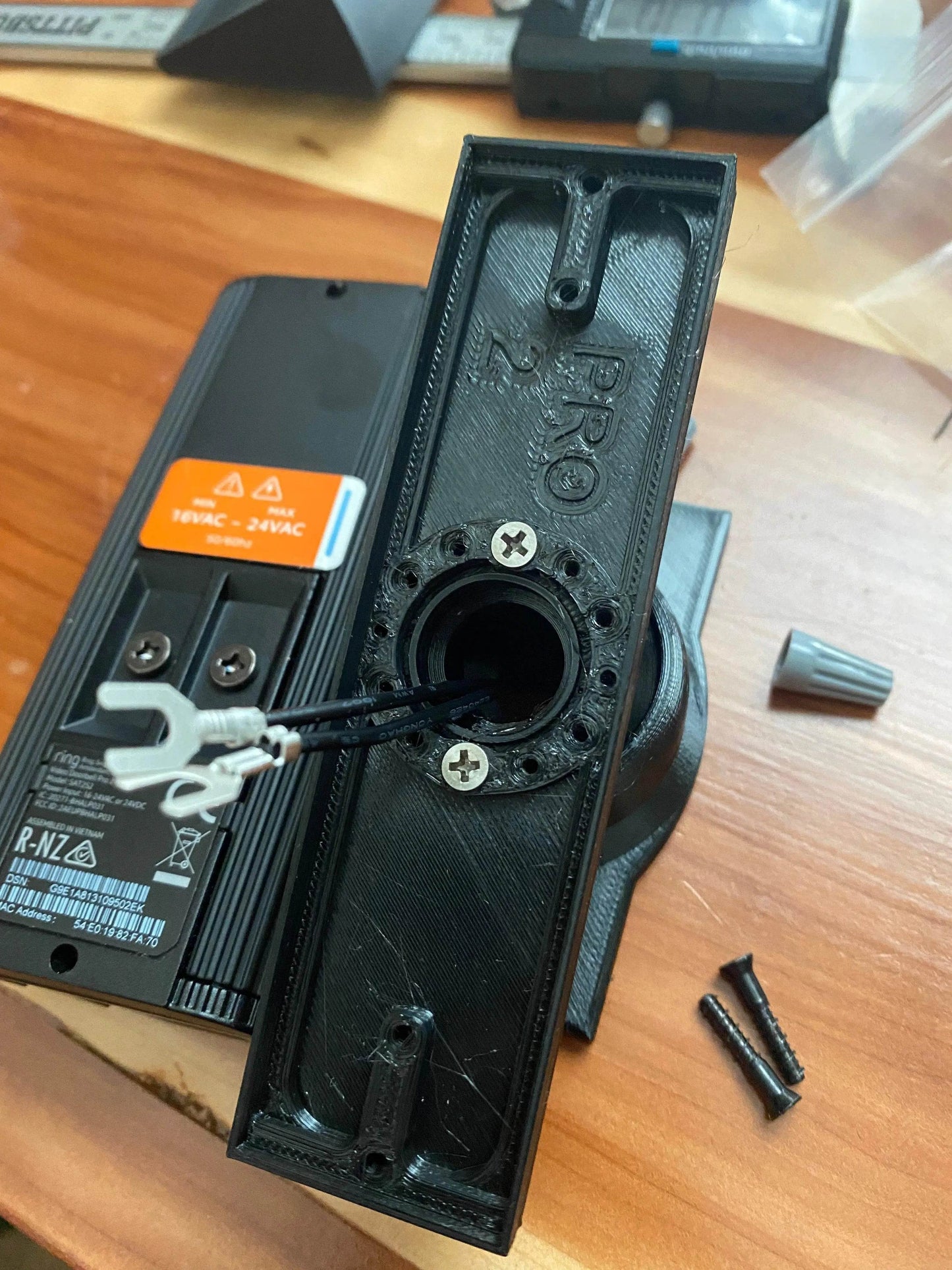 35° Adjustable Swivel Doorbell Bracket | Frontal Angle Doorbell Adjustment - Rotate Horizontal / Vertical