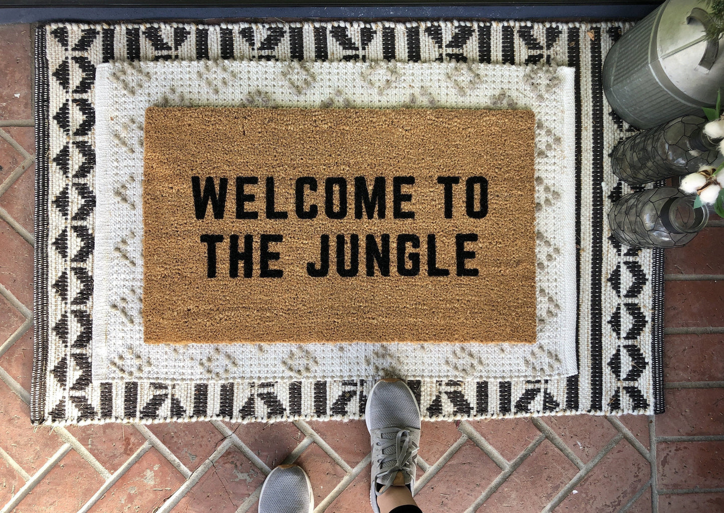 Welcome To The Jungle Funny Family Doormat