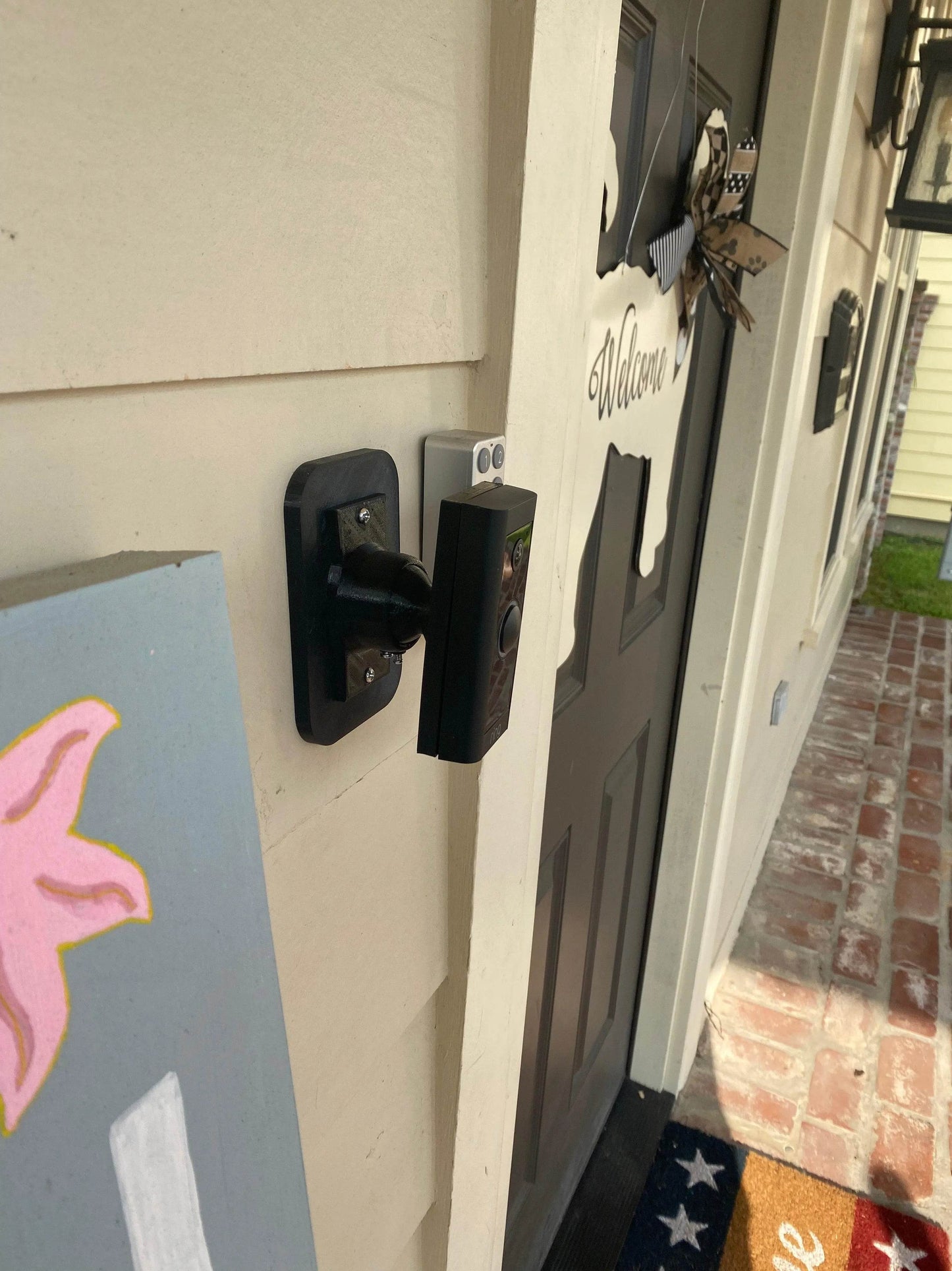 35° Adjustable Swivel Doorbell Bracket | Frontal Angle Doorbell Adjustment - Rotate Horizontal / Vertical