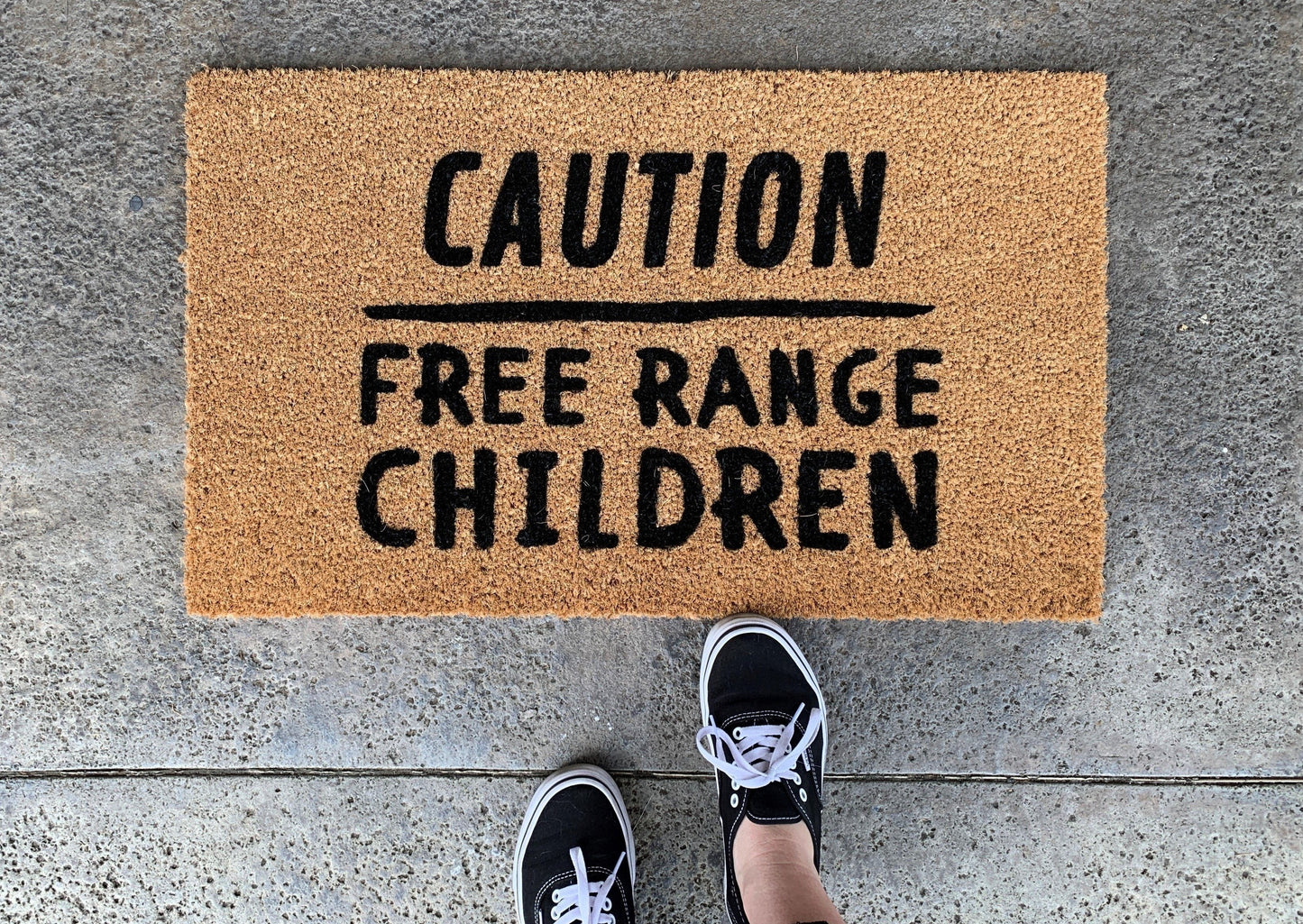 Caution Free Range Children Funny Doormat