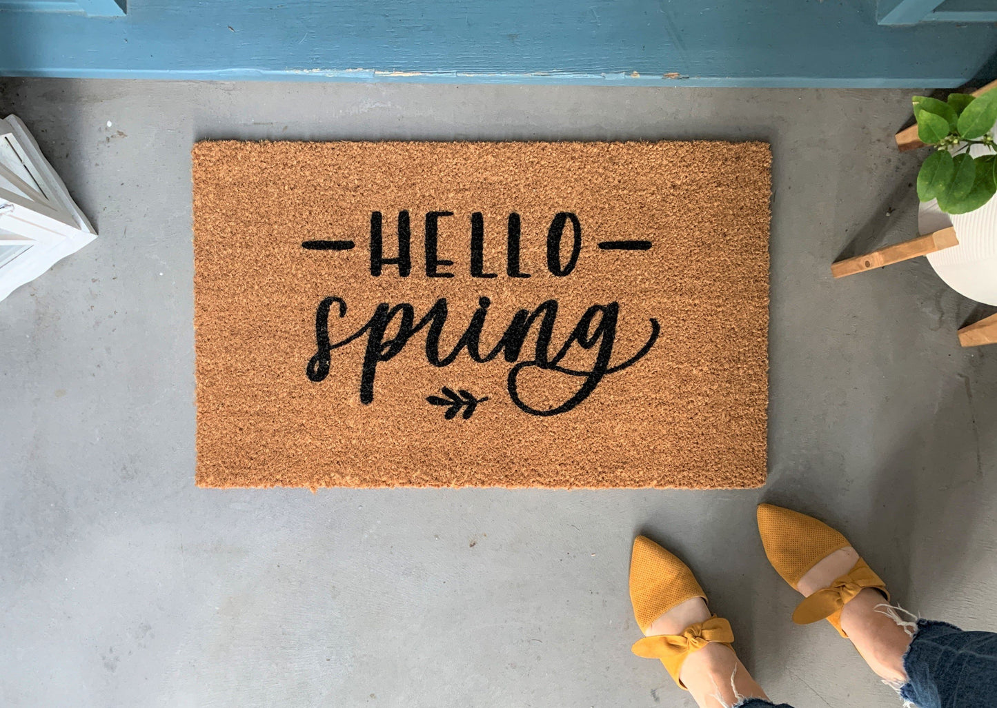Hello Spring Outdoor Doormat