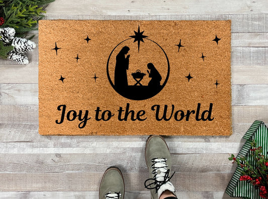 Nativity Doormat - Joy to the World