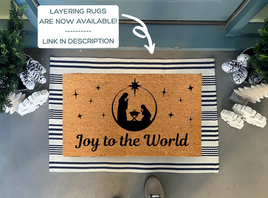 Nativity Doormat - Joy to the World