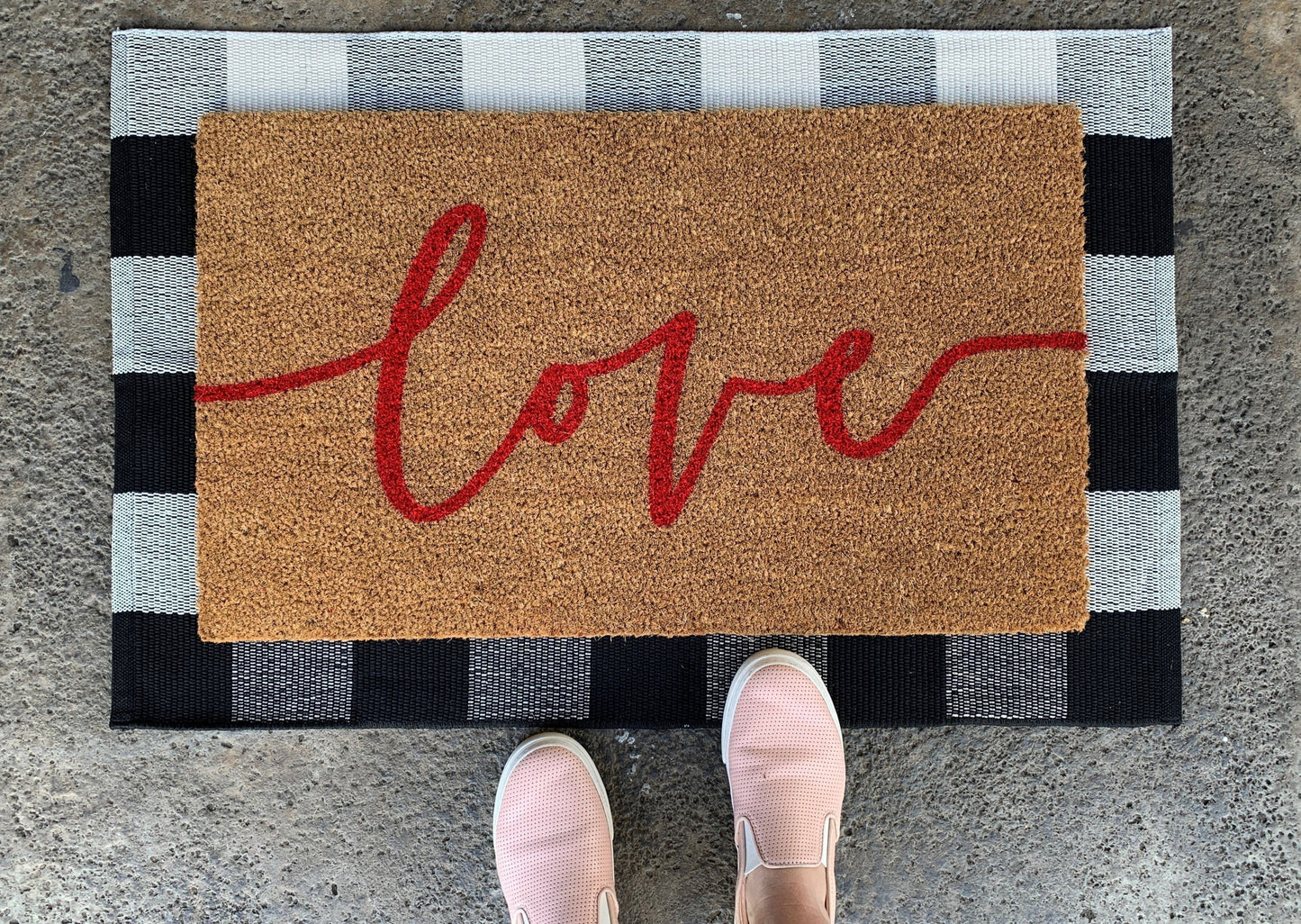 Love Valentine's Welcome Mat