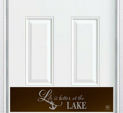 Life is Better at the Lake Engraved Door Kick Plate - Lakeside Entrance Protection