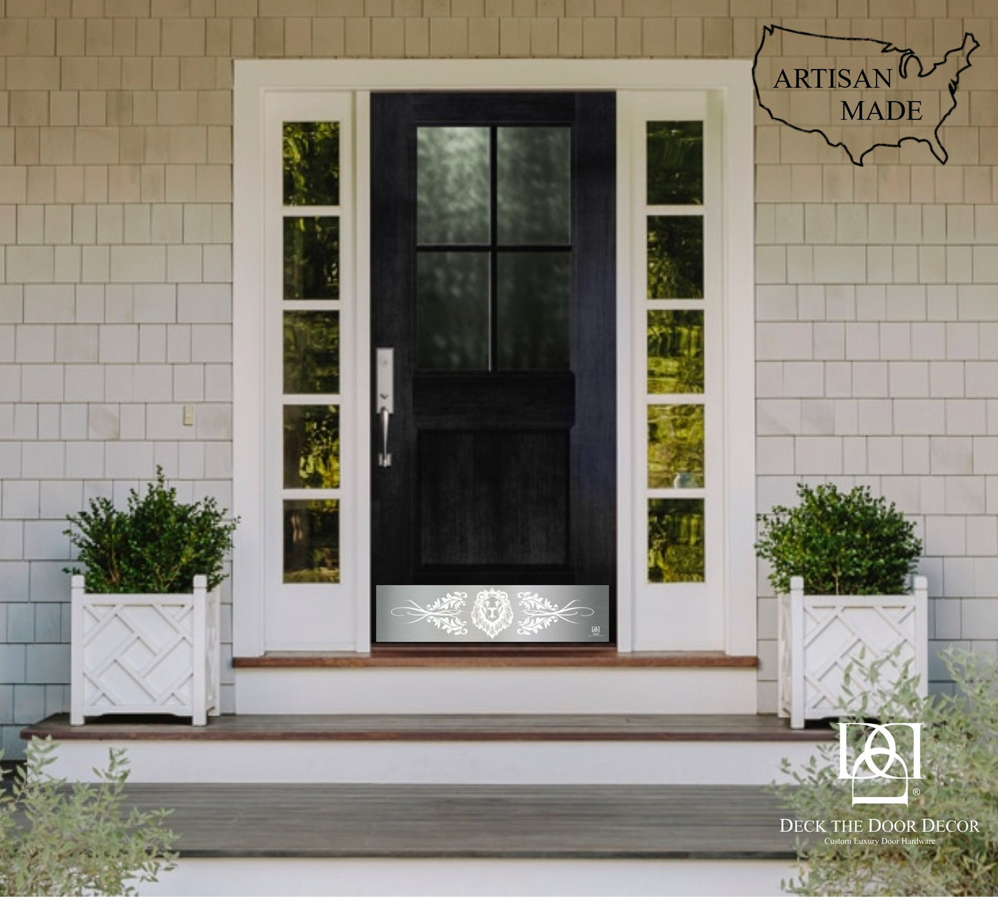 Lion's Den Engraved Door Kick Plate - Majestic Entrance Protection