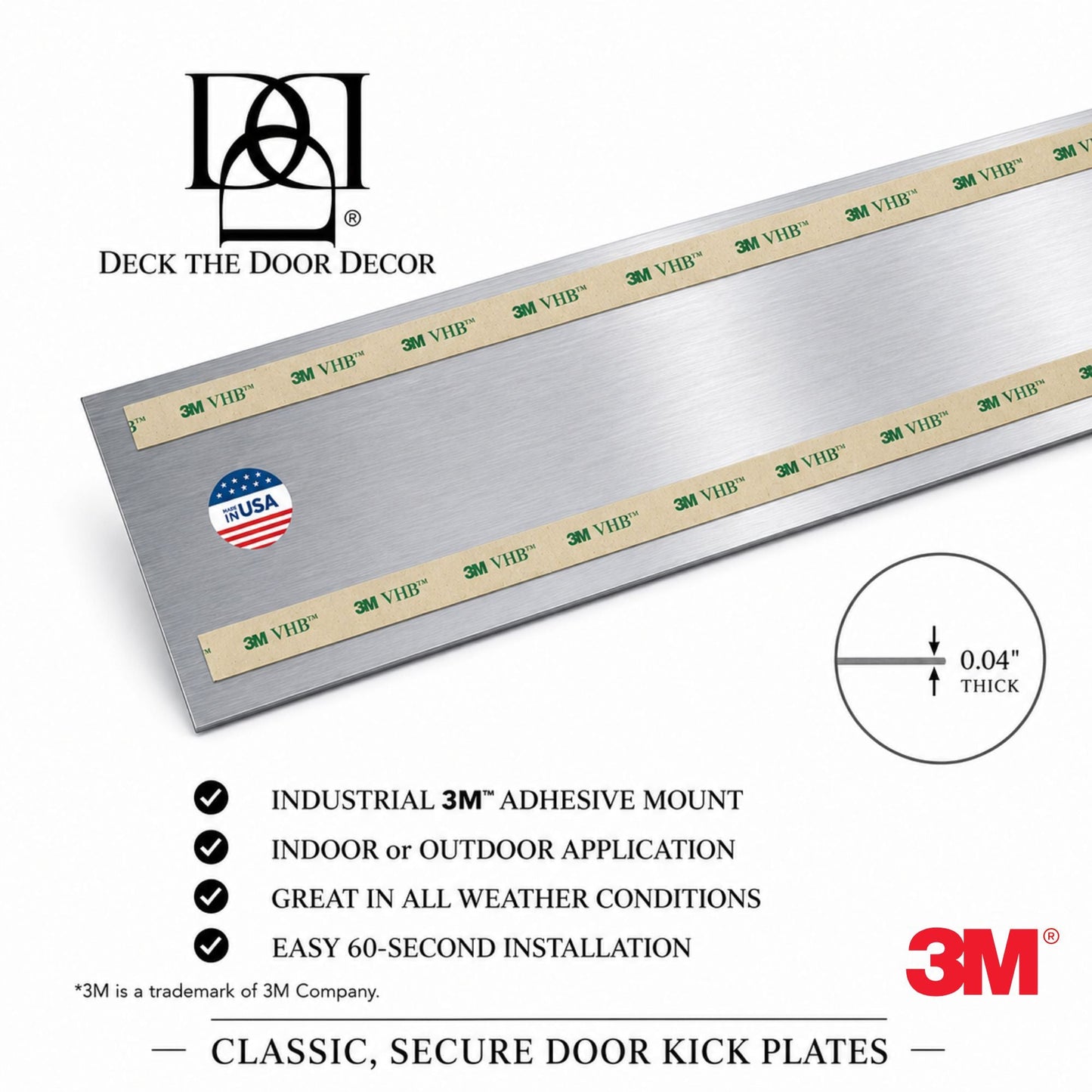 Custom Engraved Door Kick Plate with Business Logo – Commercial Grade