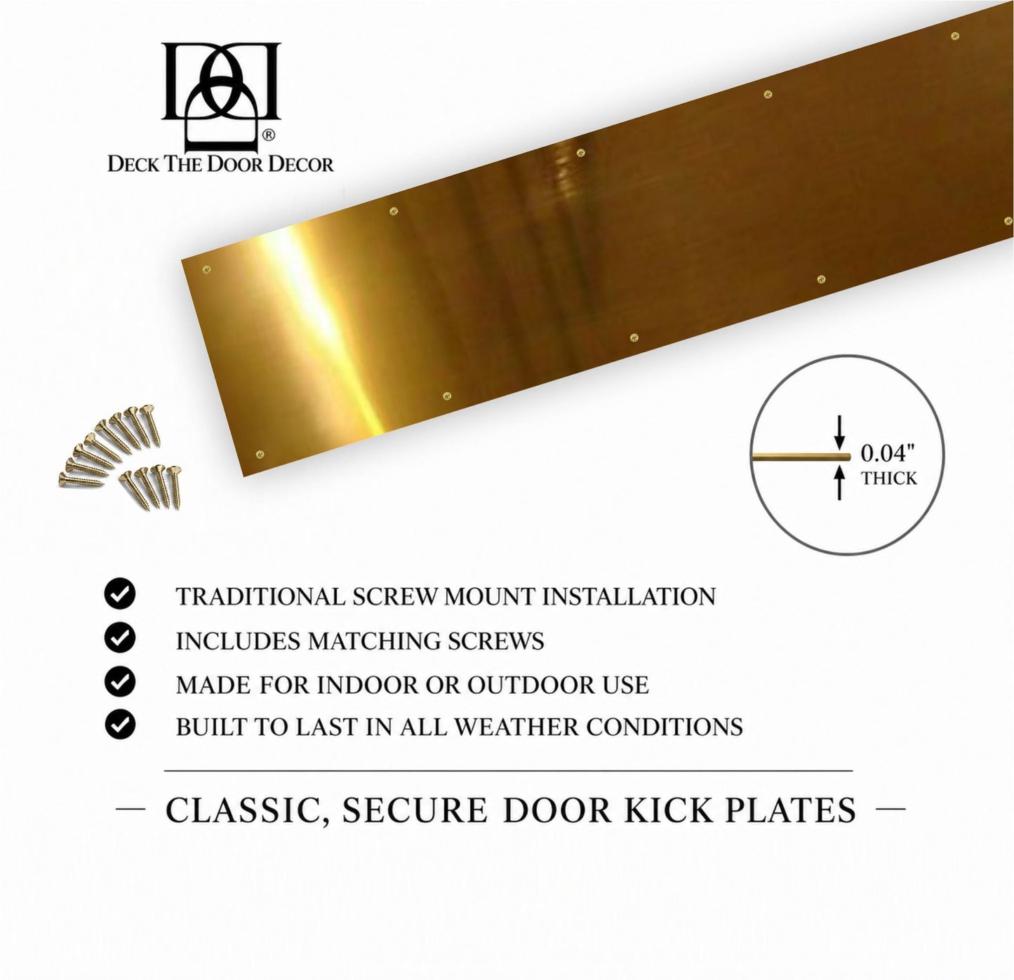 Custom Engraved Door Kick Plate with Business Logo – Commercial Grade
