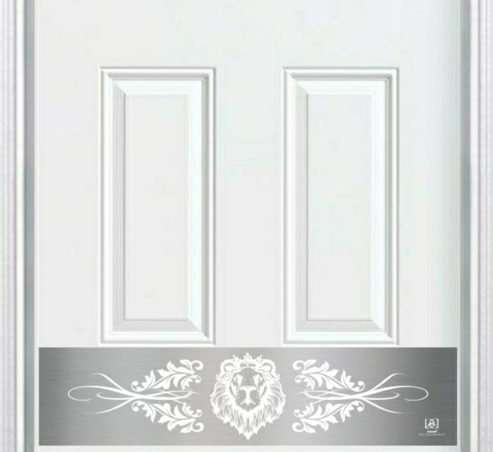 Lion's Den Engraved Door Kick Plate - Majestic Entrance Protection