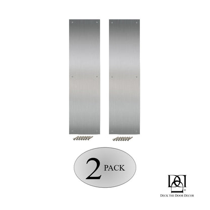 Traditional Door Push Plates - Multiple Finish & Size Options