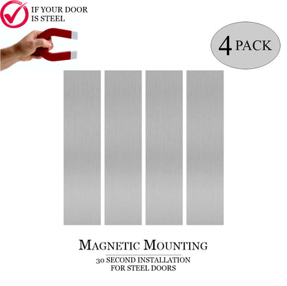 Traditional Door Push Plates - Multiple Finish & Size Options