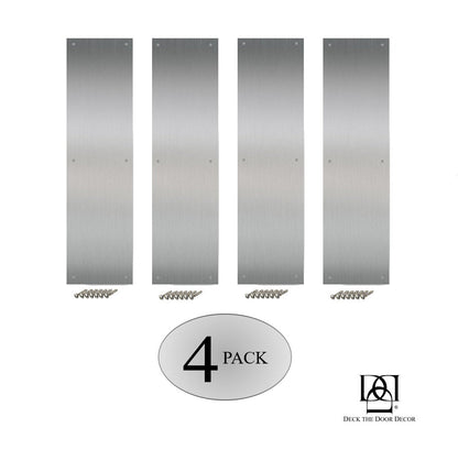 Traditional Door Push Plates - Multiple Finish & Size Options