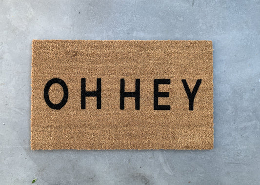 Modern OH HEY Doormat