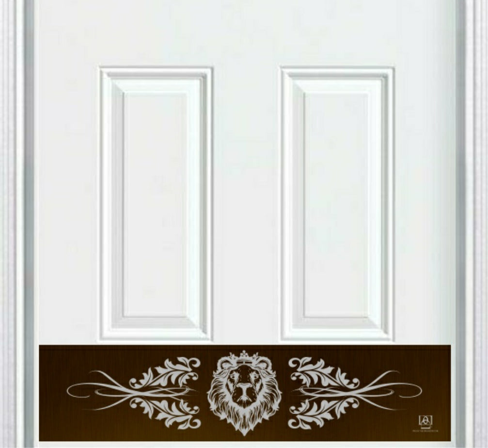 Lion's Den Engraved Door Kick Plate - Majestic Entrance Protection