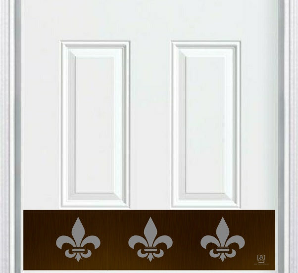 Fleur De Lis Engraved Door Kick Plate - Classic French Entrance Protection
