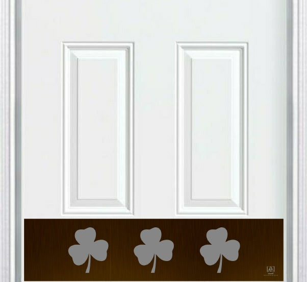 Shamrock Engraved Door Kick Plate - Irish Pride Entrance Protection