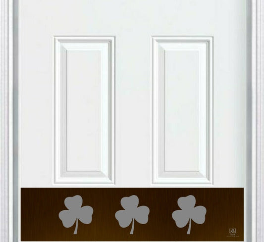 Shamrock Engraved Door Kick Plate - Irish Pride Entrance Protection