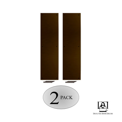 Traditional Door Push Plates - Multiple Finish & Size Options