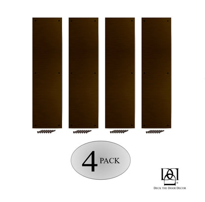 Traditional Door Push Plates - Multiple Finish & Size Options