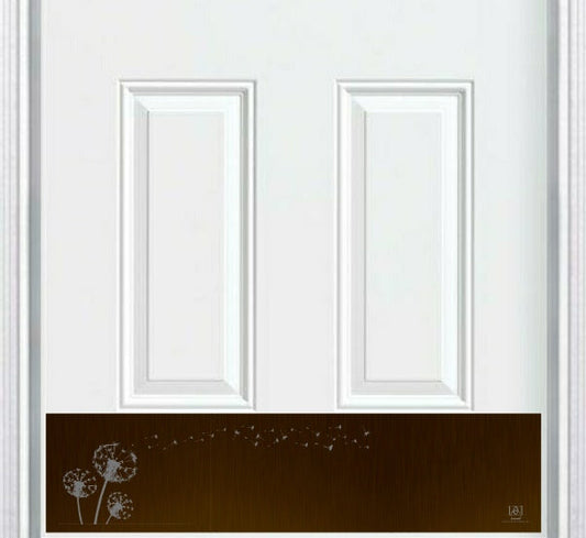 Dandelion Wish Engraved Door Kick Plate - Whimsical Entrance Protection