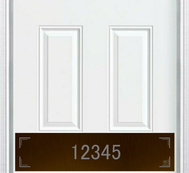 Minimalist Home Address Door Kick Plate - Custom Engraved House Numbers
