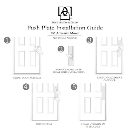 Traditional Door Push Plates - Multiple Finish & Size Options