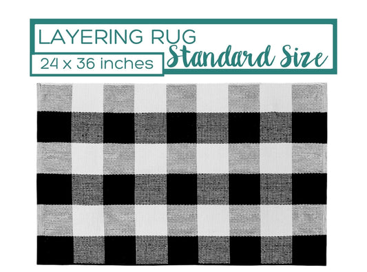 Buffalo Plaid Doormat Layering Rug