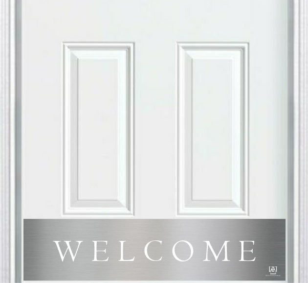 Traditional Welcome Engraved Door Kick Plate - Classic Entrance Protection