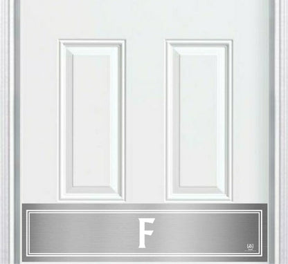 Utilitarian Monogram Engraved Door Kick Plate — Modern Personalized Door Protection