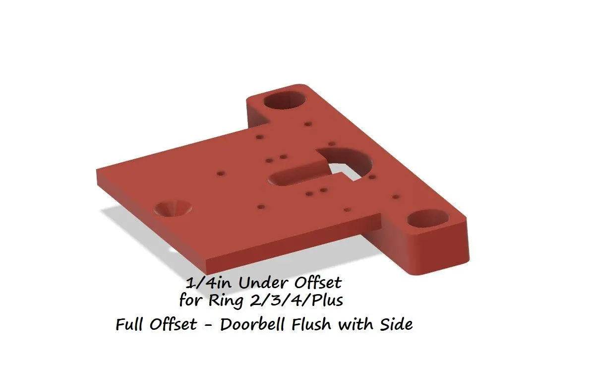 Narrow Full Offset Brick Extension |Ring Doorbell 4 Removable Battery | Storm Door Extender