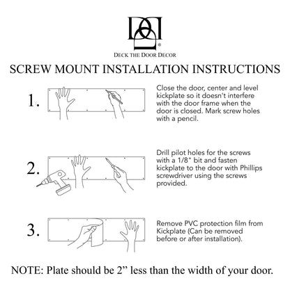 Custom Engraved Door Kick Plate — Personalized Aluminum Door Protection