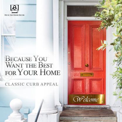 Script Welcome Engraved Door Kick Plate - Elegant Entrance Protection