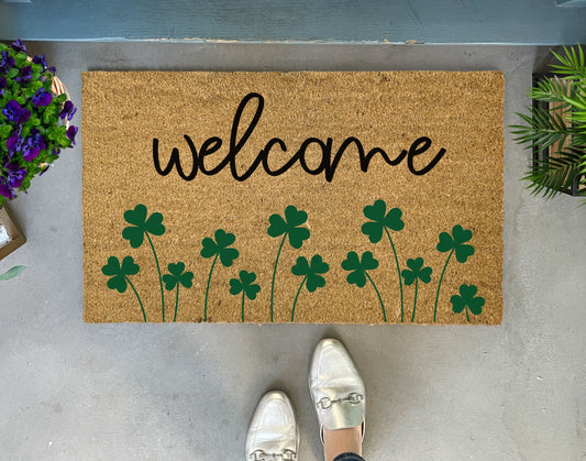 Growing Shamrocks St. Patricks Doormat