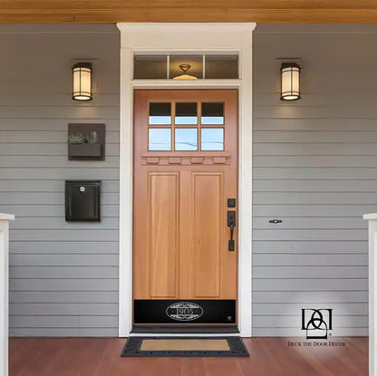 Southern Roots Home Address Door Kick Plate - Custom Engraved House Numbers