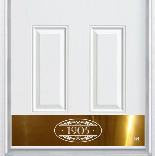Southern Roots Home Address Door Kick Plate - Custom Engraved House Numbers