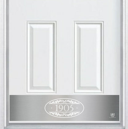 Southern Roots Home Address Door Kick Plate - Custom Engraved House Numbers