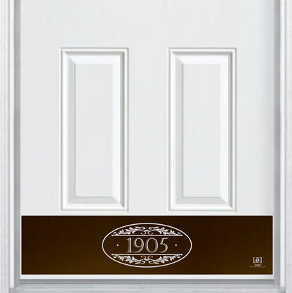 Southern Roots Home Address Door Kick Plate - Custom Engraved House Numbers