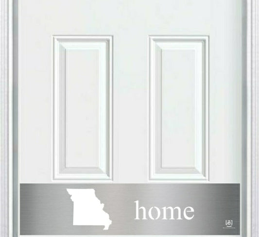 Home State Silhouette Engraved Door Kick Plate - Personalized Entrance Protection