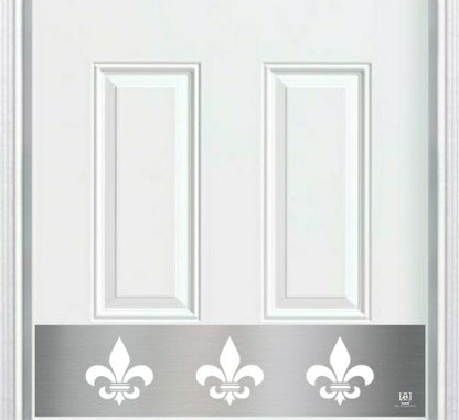 Fleur De Lis Engraved Door Kick Plate - Classic French Entrance Protection
