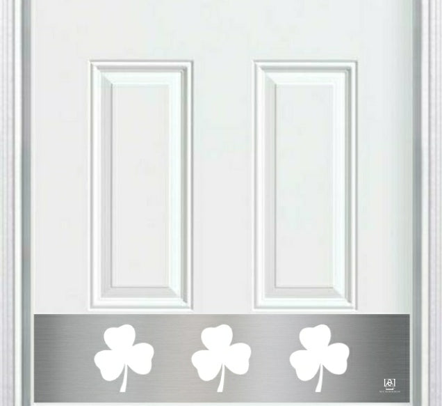 Shamrock Engraved Door Kick Plate - Irish Pride Entrance Protection