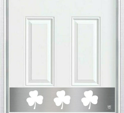Shamrock Engraved Door Kick Plate - Irish Pride Entrance Protection