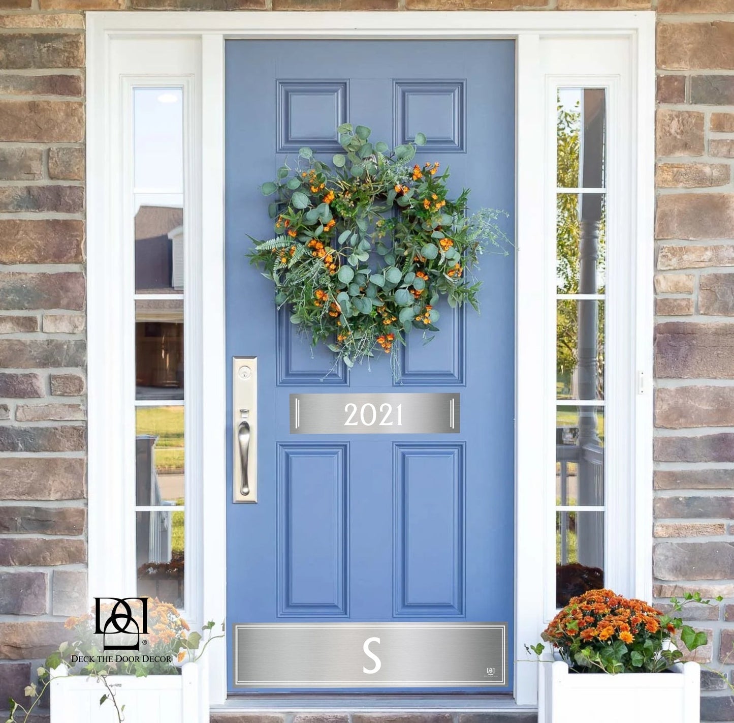 Utilitarian Engraved Address Door Accent Plate - Custom Home Number Sign - Anodized Aluminum