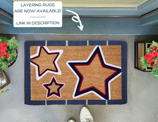 Patriotic Star Doormat