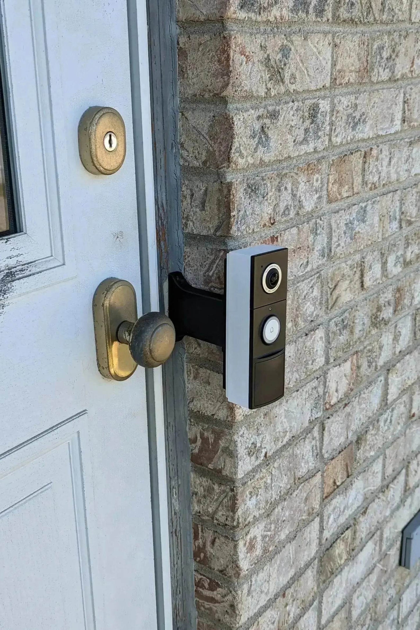 Narrow Offset Doorbell Brick Extension Mount |TP-LINK Tapo Doorbell D130 | Solve Recessed Trim Mounting