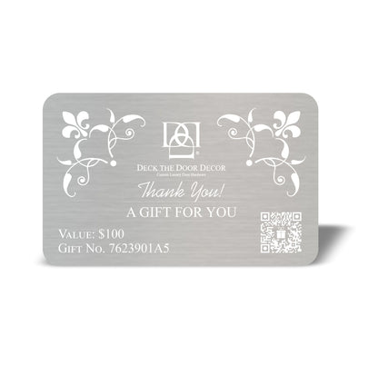 Luxury Engraved Gift Plaque – Anodized Aluminum, Multiple Designs & Values