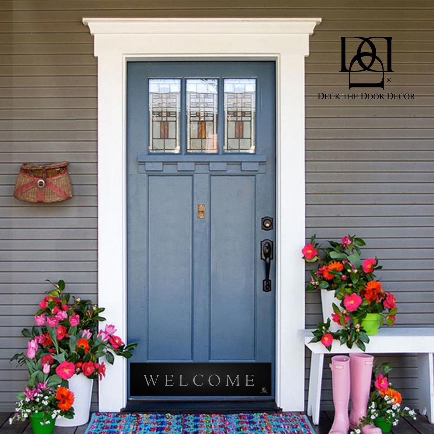 Traditional Welcome Engraved Door Kick Plate - Classic Entrance Protection