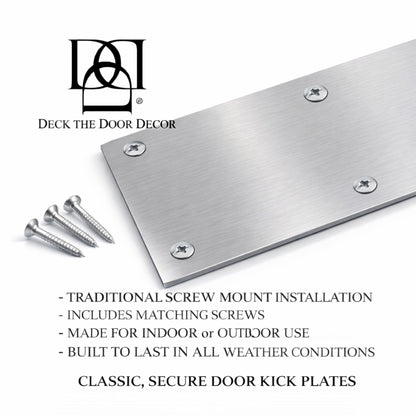 Davida Last Name Monogram Engraved Door Kick Plate — Personalized Elegant Protection
